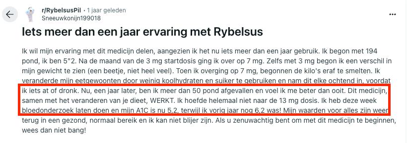 Ervaringen met Rybelsus